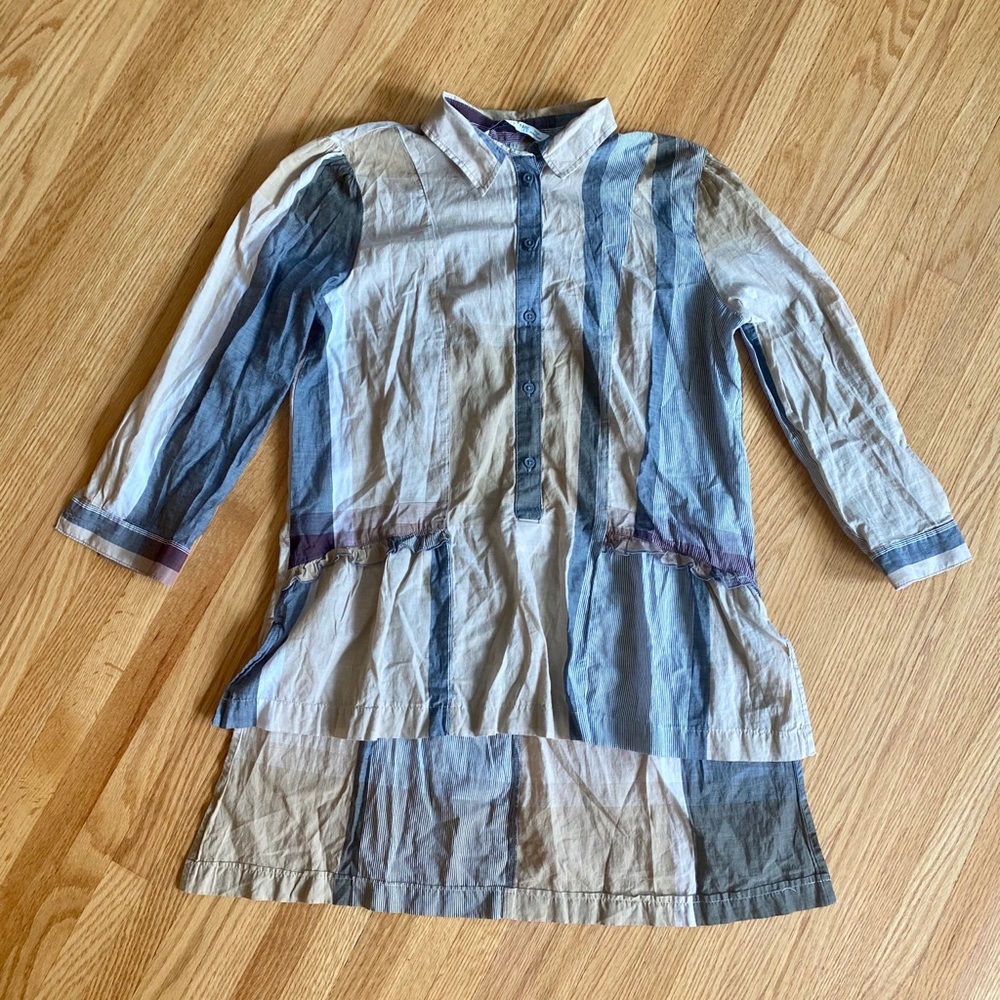 Zara Basic Button Up Ruffle Tunic - Picture 6 of 8